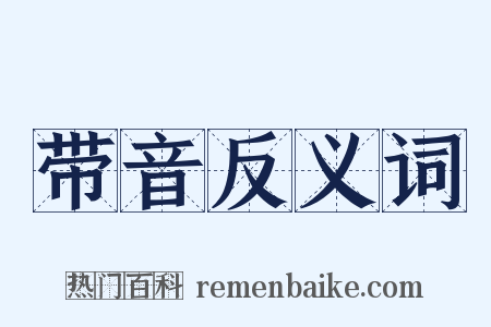 带音反义词是什么意思的图片